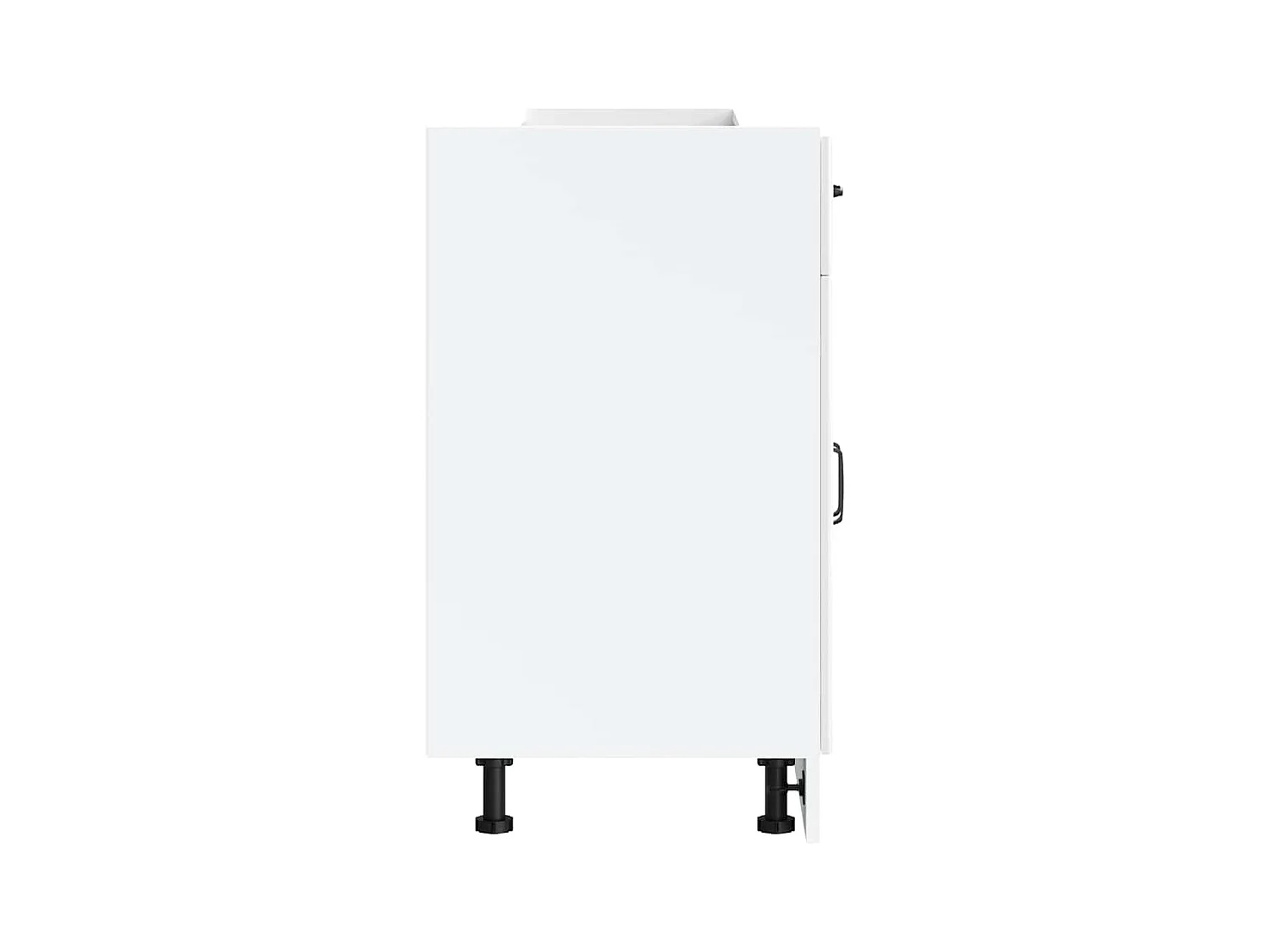 Armoire de cuisine Kalmar blanc brillant bois ingénierie