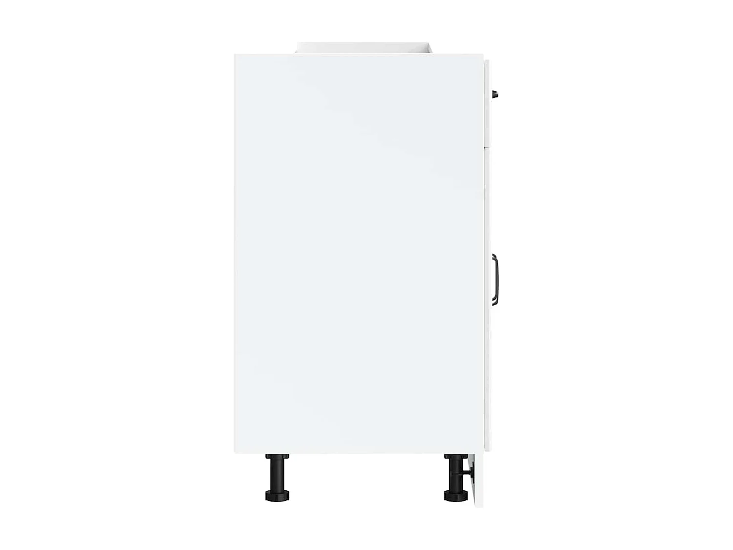 Armoire de cuisine Kalmar blanc brillant bois ingénierie