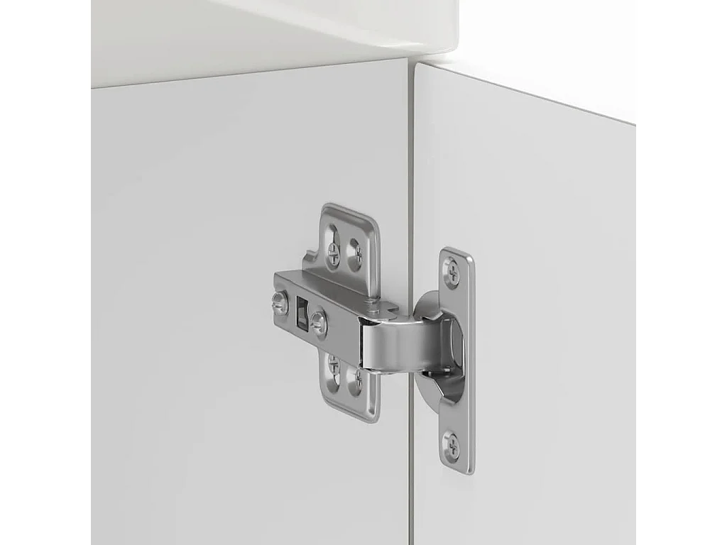 Armoire de cuisine Kalmar blanc brillant bois ingénierie