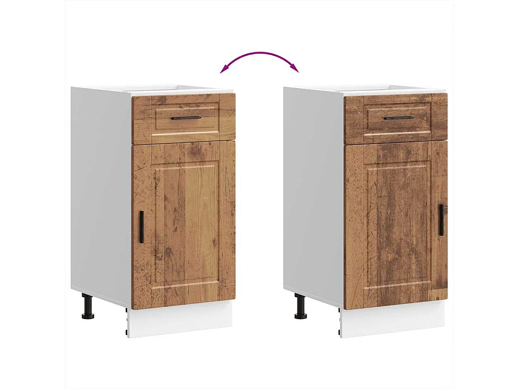 Armoire de cuisine Porto vieux bois bois d'ingénierie