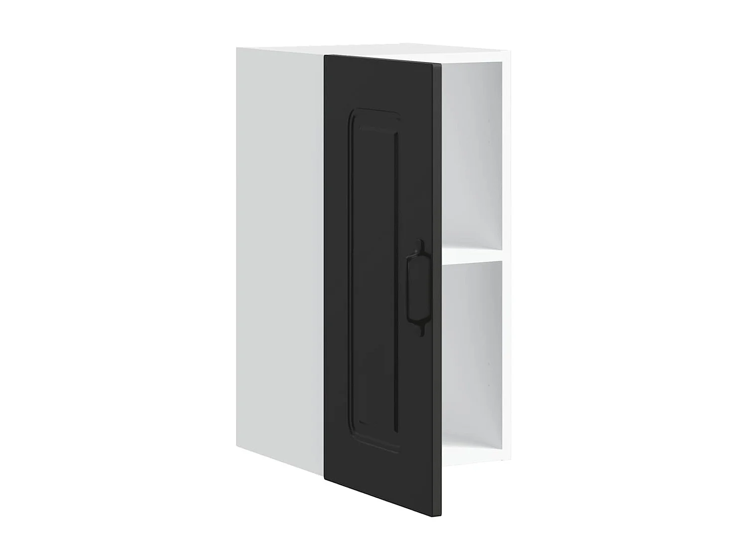 Armoire murale de cuisine Kalmar noir bois d'ingénierie