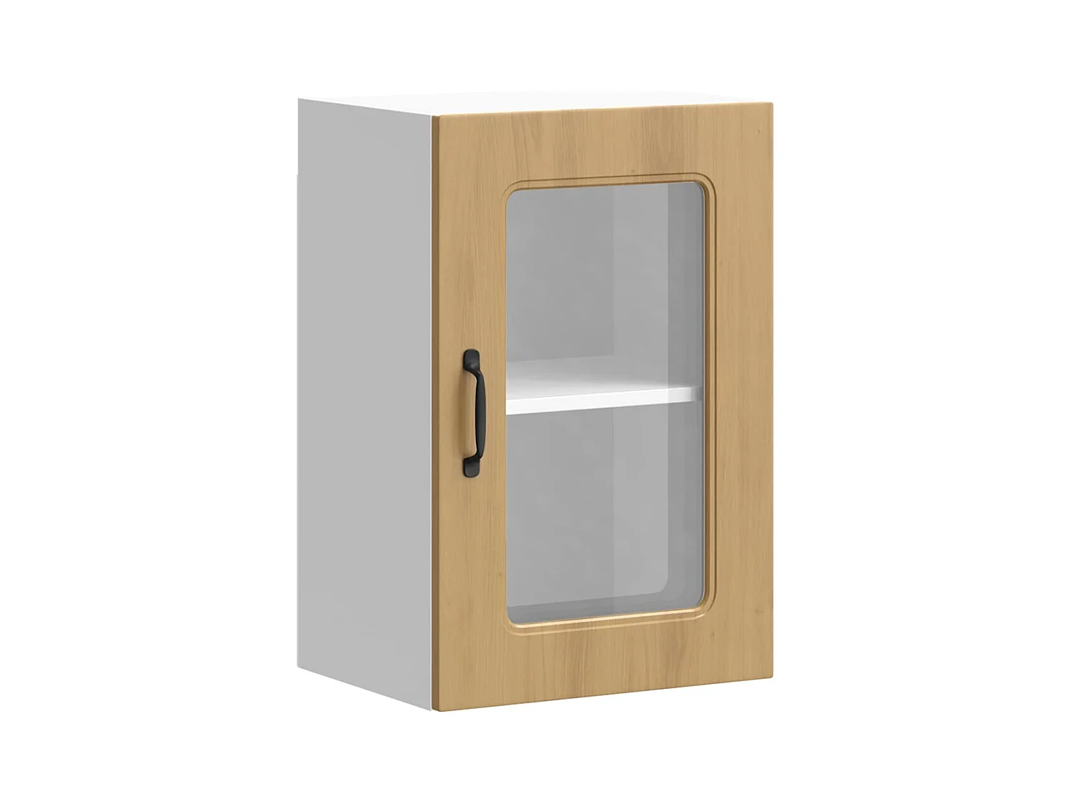 Küchen-Hängeschrank mit Glastür Kalmar Artisan-Eiche Holzwerkstoff