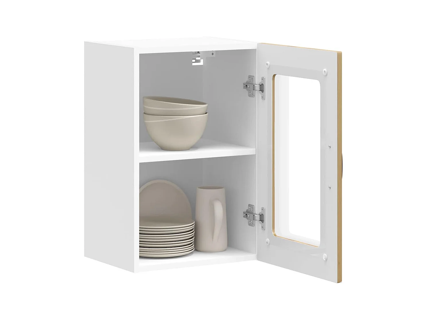 Küchen-Hängeschrank mit Glastür Kalmar Artisan-Eiche Holzwerkstoff