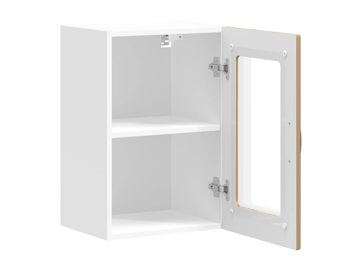 Armoire murale de cuisine avec porte vitrée "Kalmar" Chêne artisanal Bois d'ingénierie