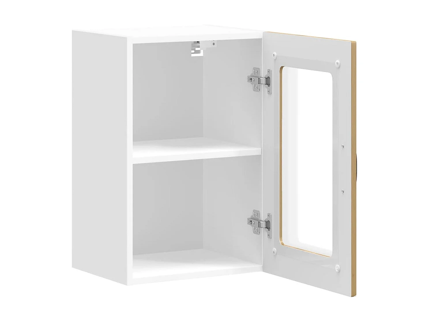Armoire murale de cuisine avec porte vitrée "Kalmar" Chêne artisanal Bois d'ingénierie
