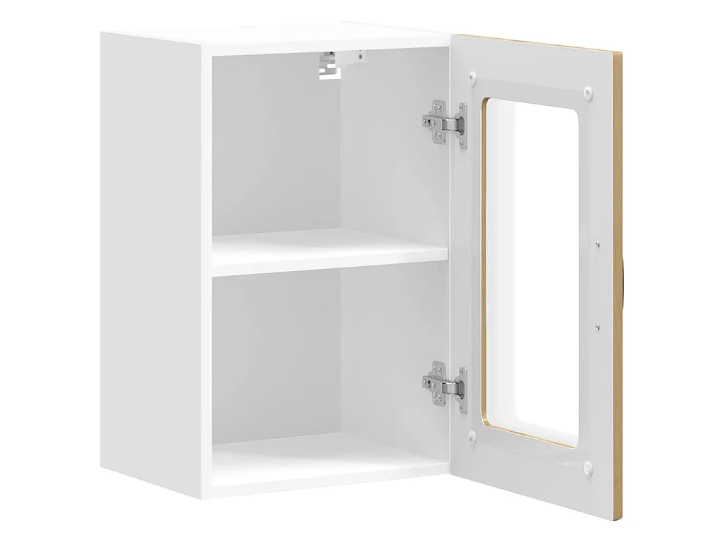 Armoire murale cuisine avec porte vitrée Kalmar chêne artisanal