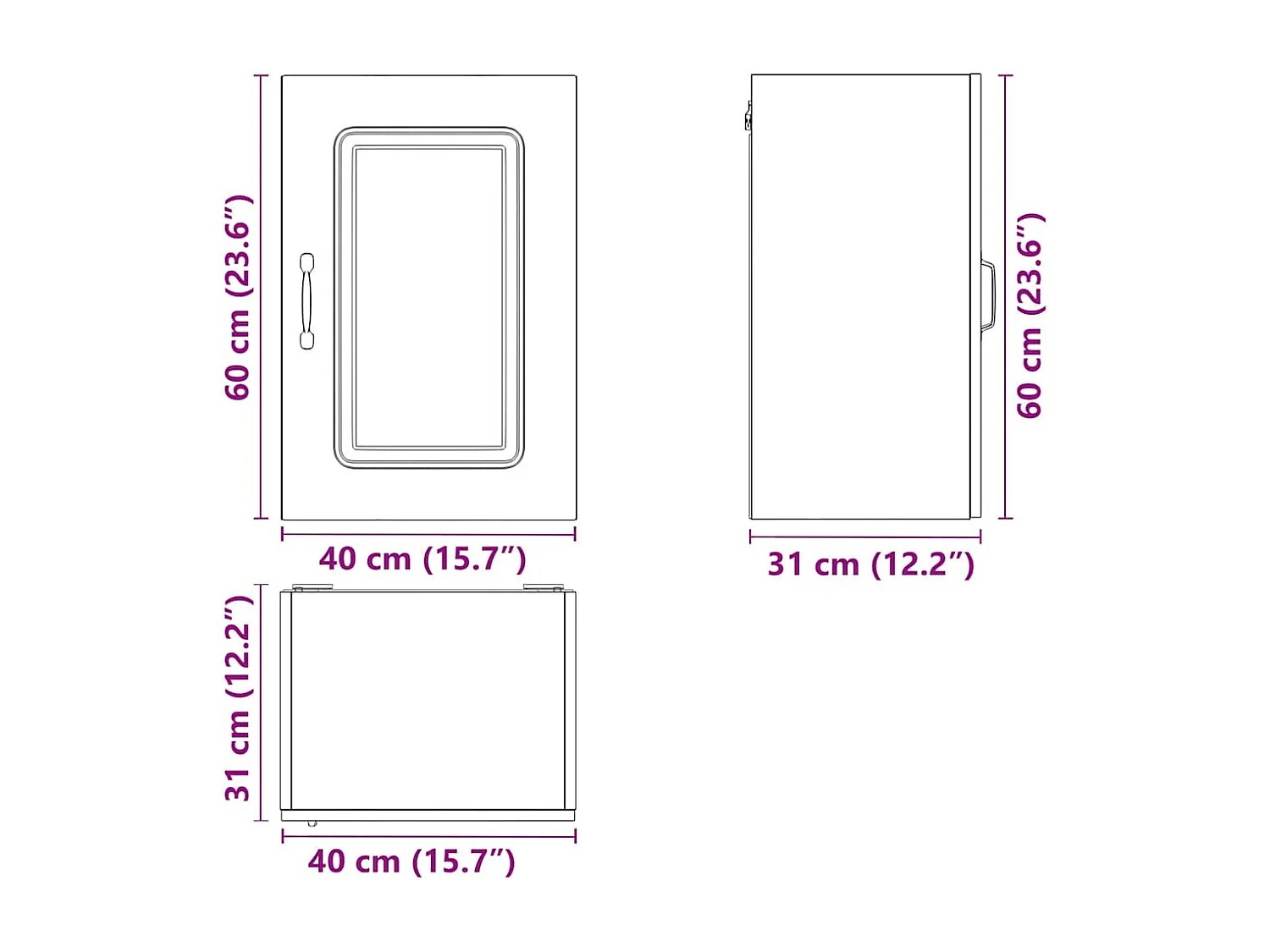 Armoire murale de cuisine Kalmar blanc bois d'ingénierie