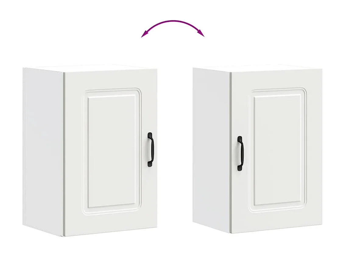 Armoire murale de cuisine Kalmar blanc bois d'ingénierie