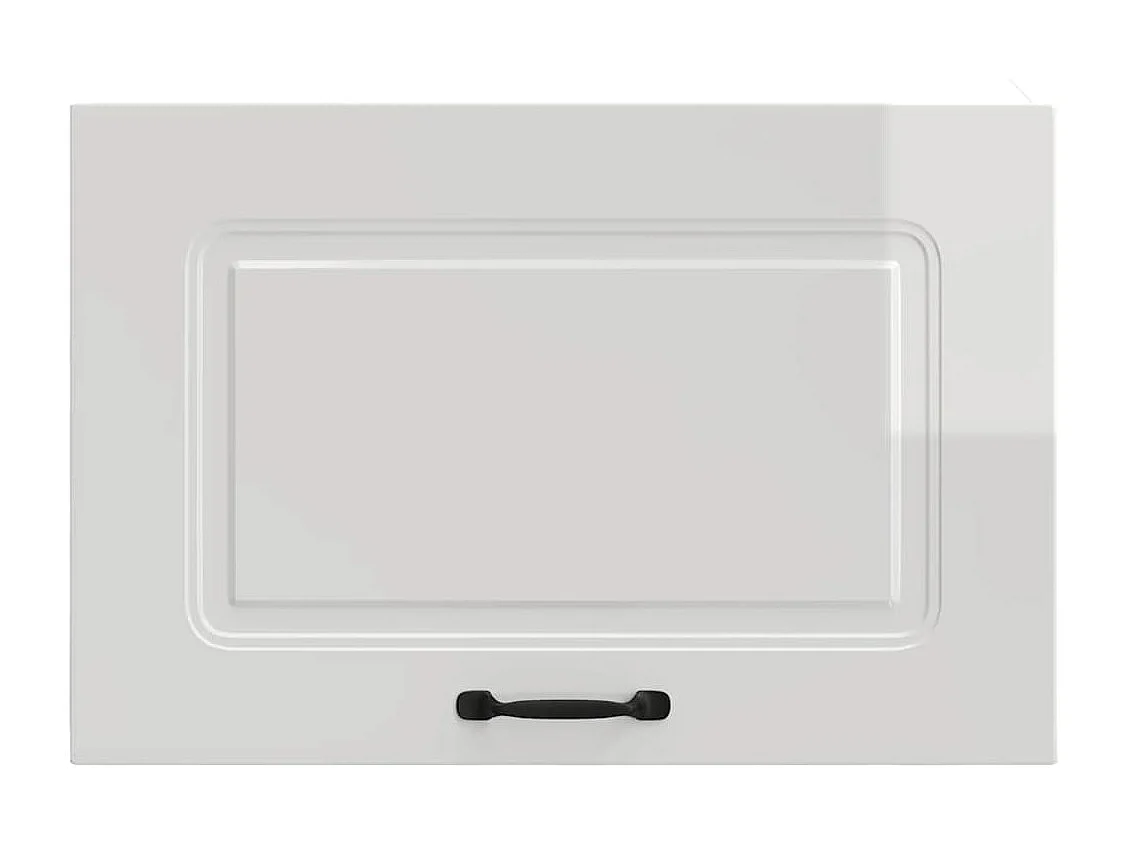 Armoire murale de cuisine Kalmar blanc brillant bois ingénierie