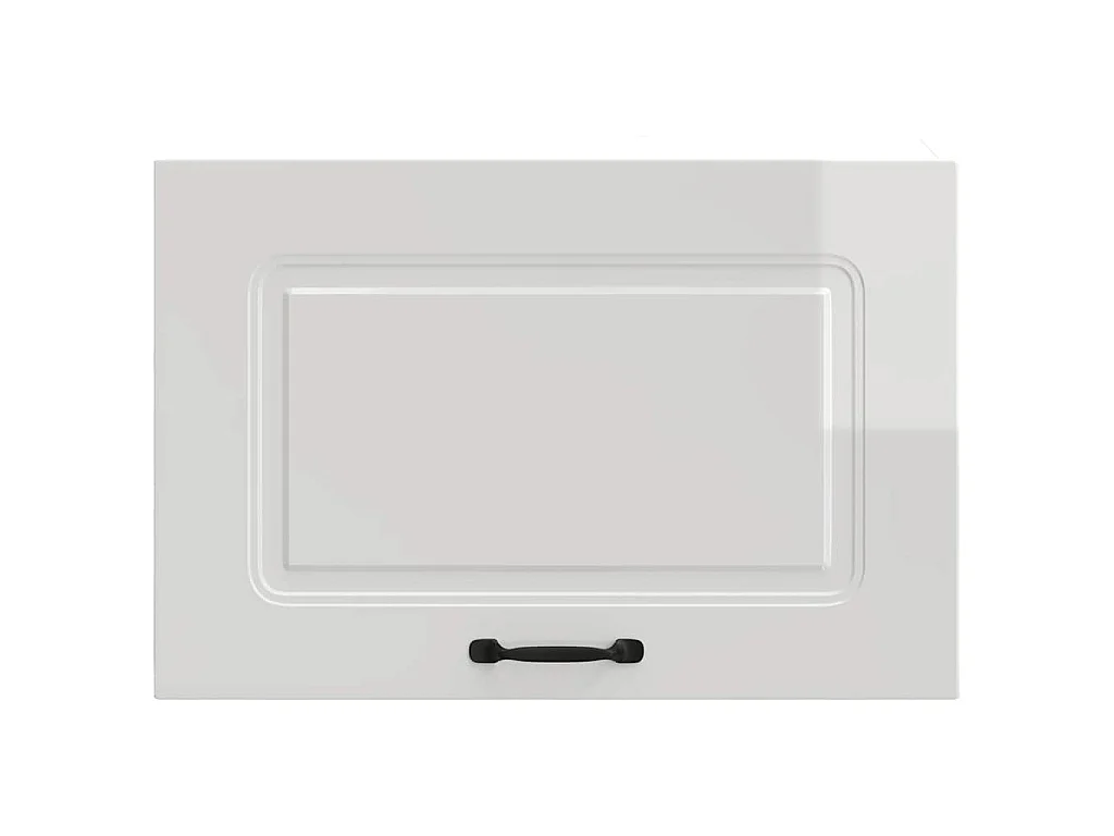 Armoire murale de cuisine Kalmar blanc brillant bois ingénierie