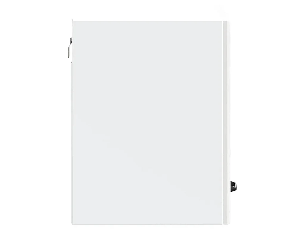 Armoire murale de cuisine Kalmar blanc brillant bois ingénierie