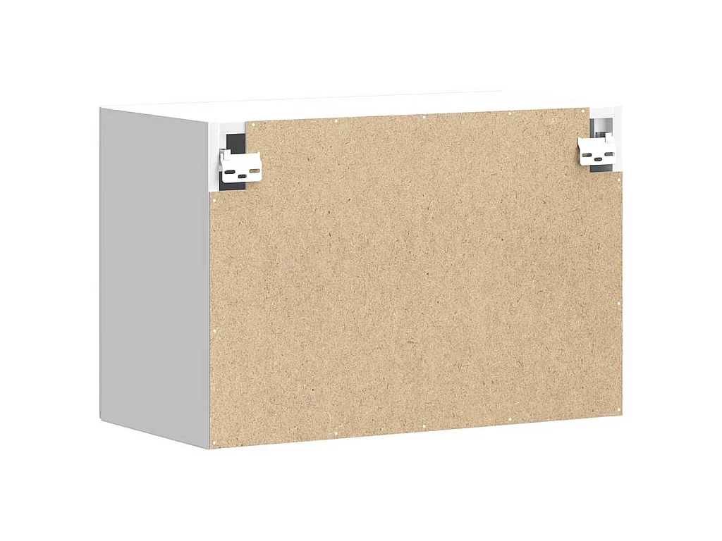 Armoire murale de cuisine Kalmar blanc brillant bois ingénierie