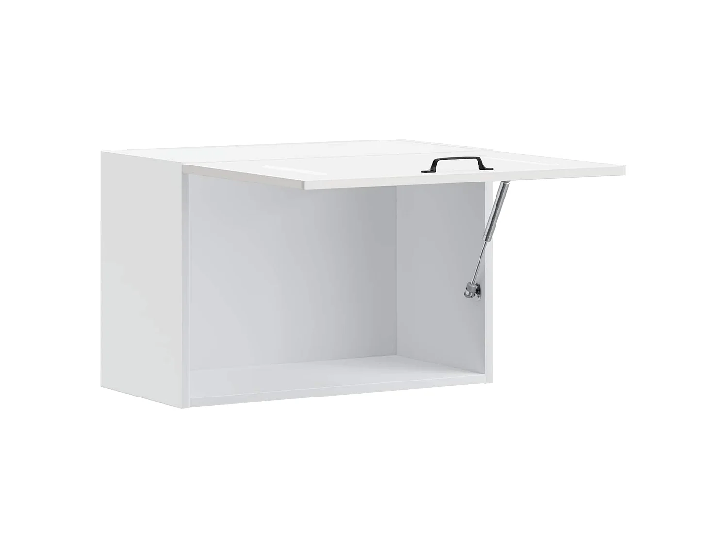 Armoire murale de cuisine Kalmar blanc brillant bois ingénierie
