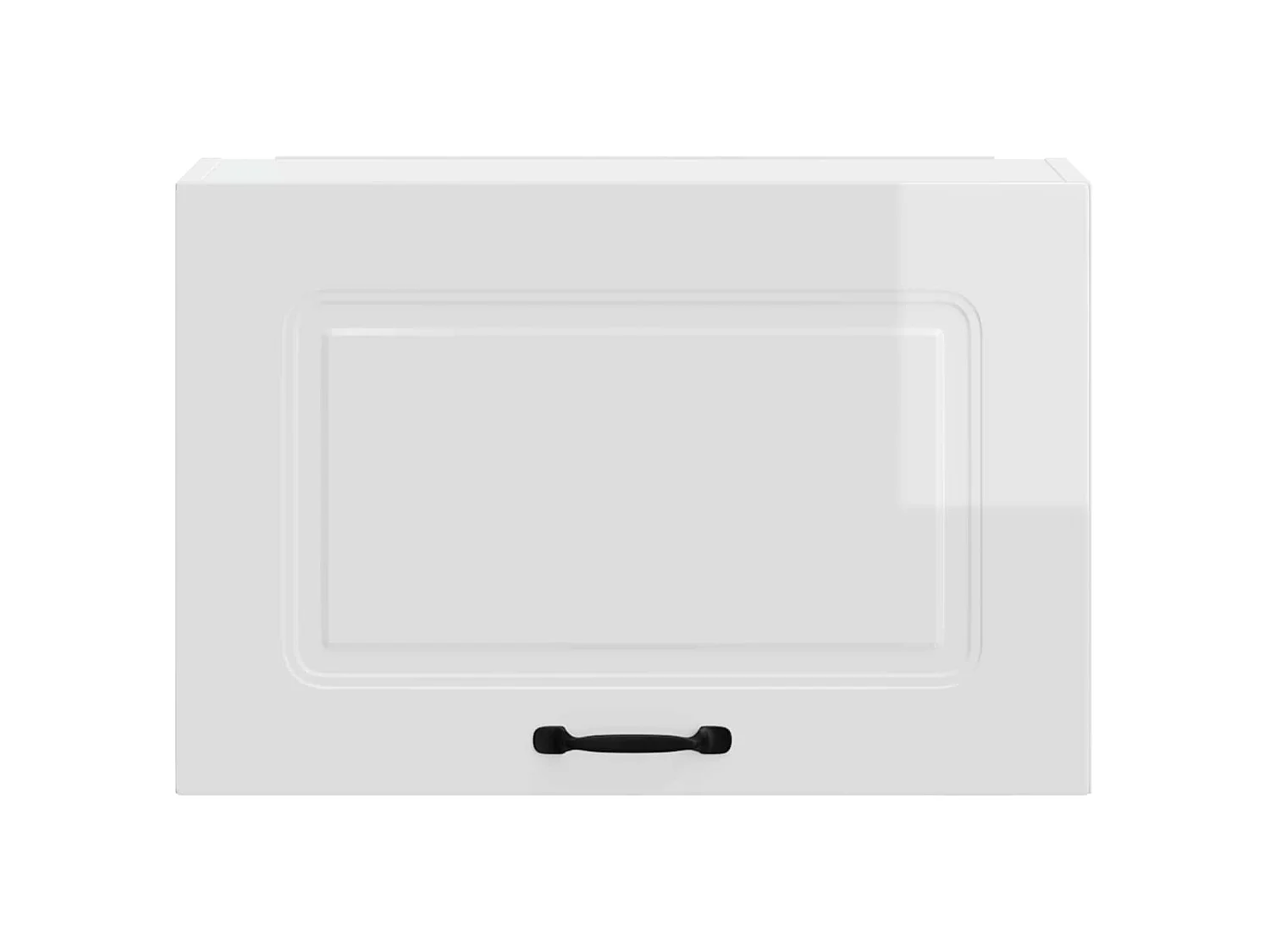 Armoire murale de cuisine Kalmar blanc brillant bois ingénierie