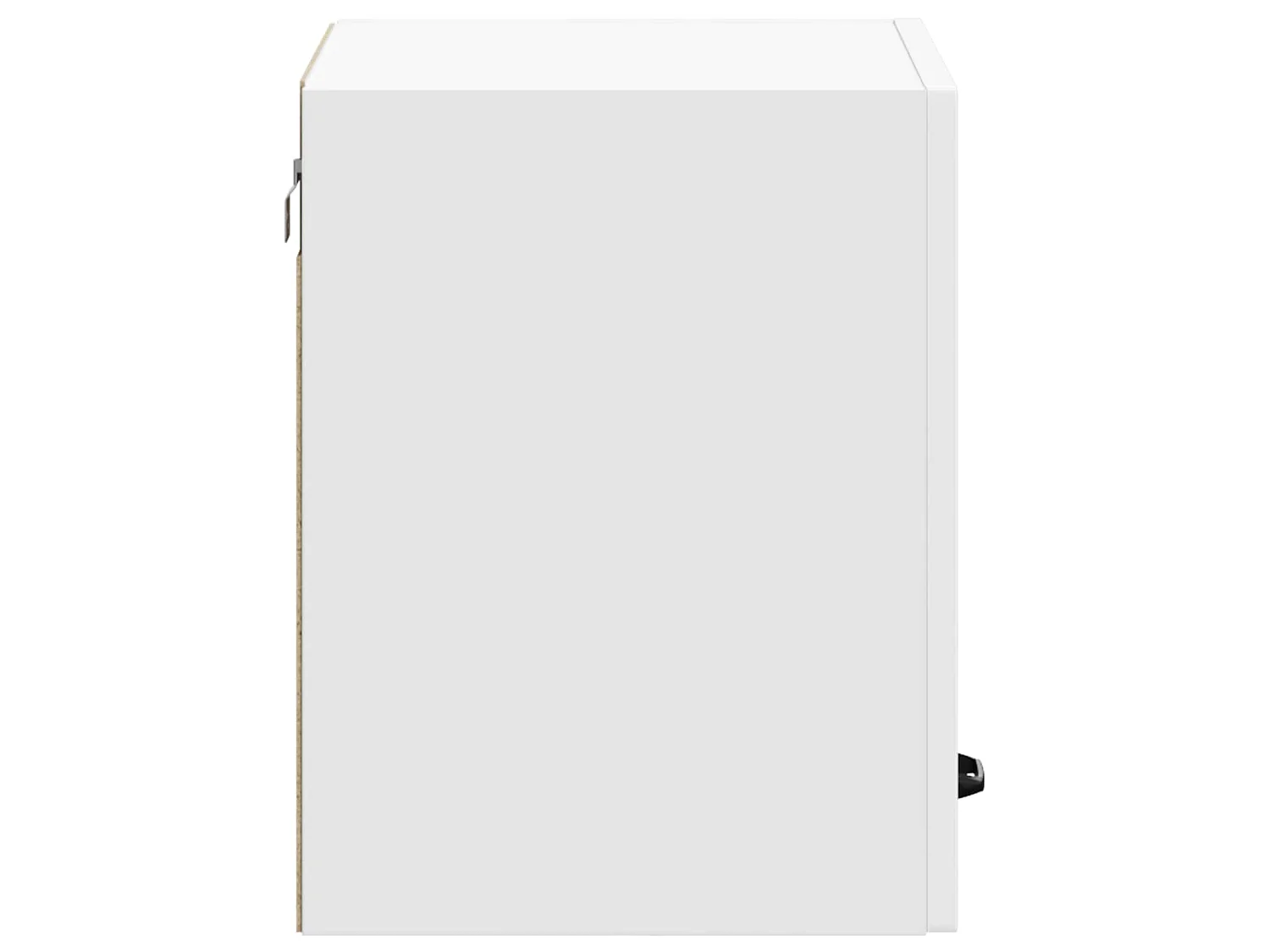 Armoire murale de cuisine Kalmar blanc brillant bois ingénierie