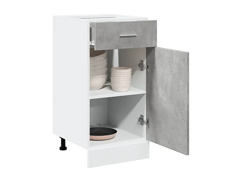 Armadio Inferiore Cassetto “Lyon” Grigio Cemento 40x46x81,5