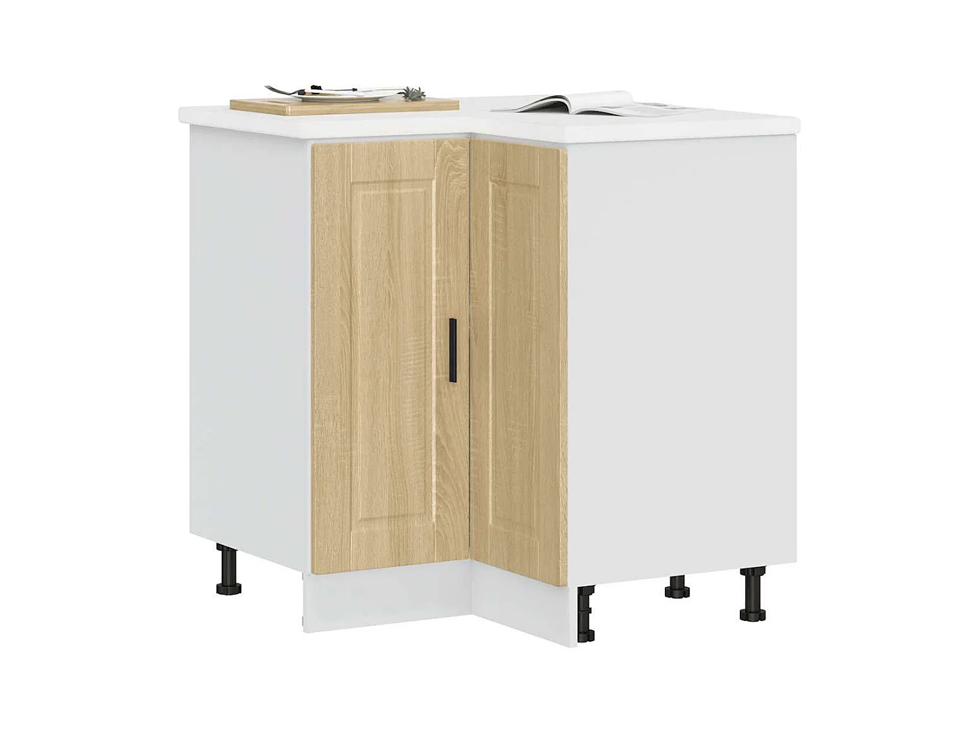 Base ad Angolo Cucina Porto Rovere Sonoma in Legno Multistrato