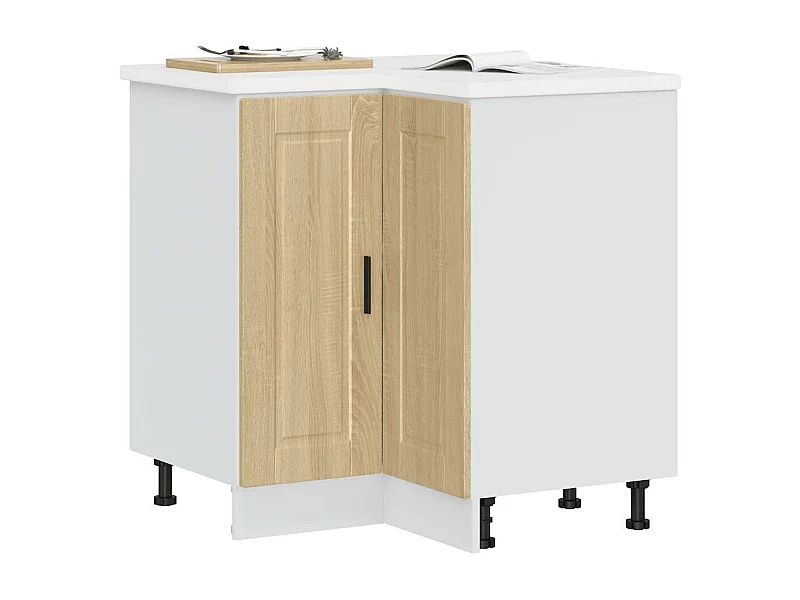 Armoire d'angle de cuisine Porto chêne sonoma bois d'ingénierie