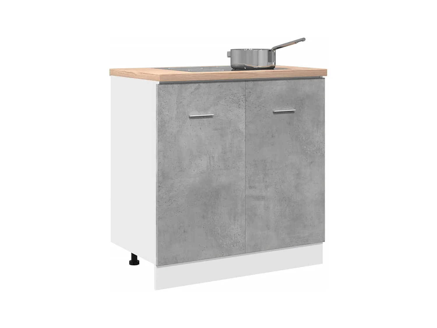 Armadio per Lavabo “Lyon” Grigio Cemento 80x46x81,5 cm in