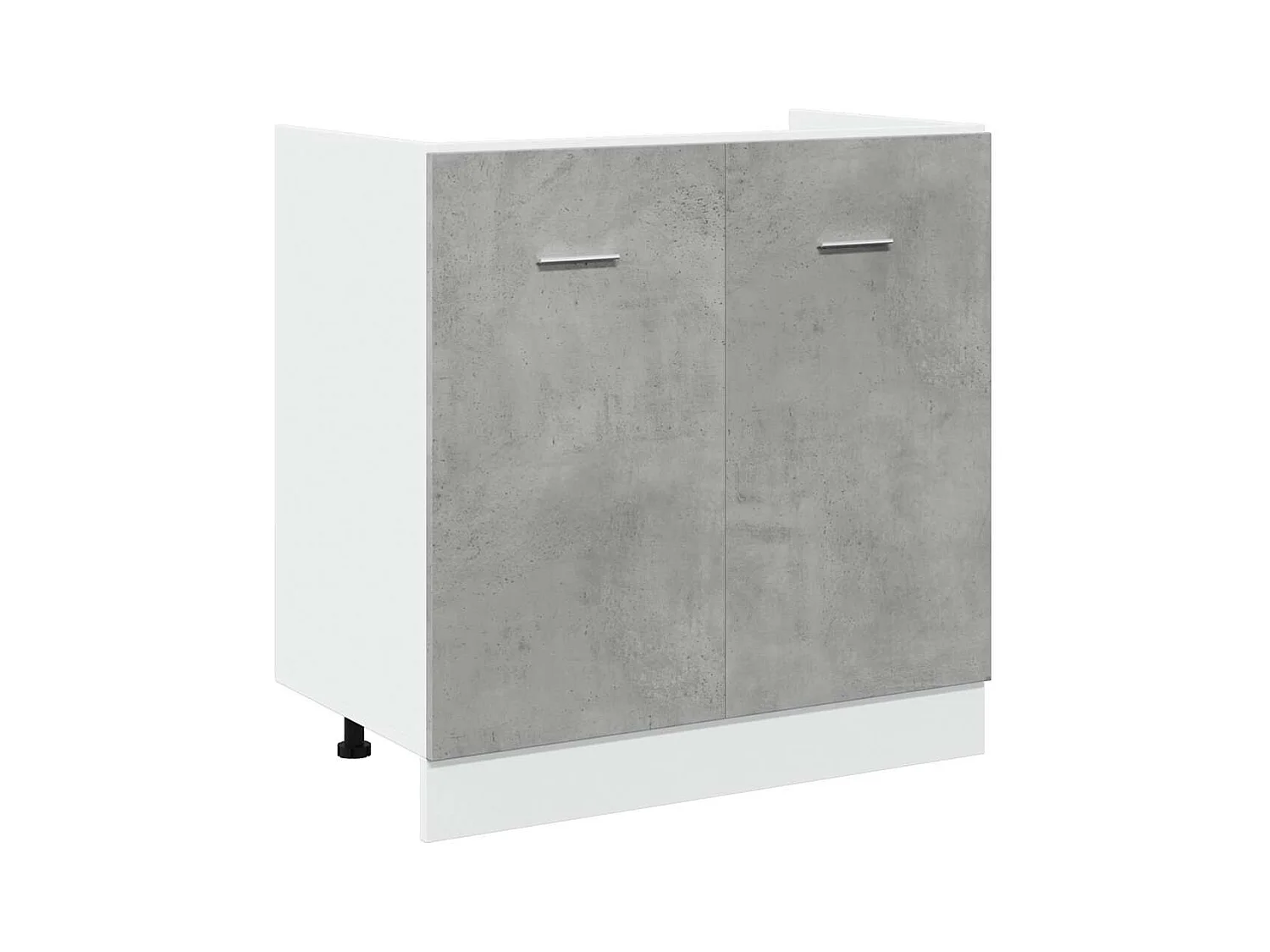 Armadio per Lavabo “Lyon” Grigio Cemento 80x46x81,5 cm in