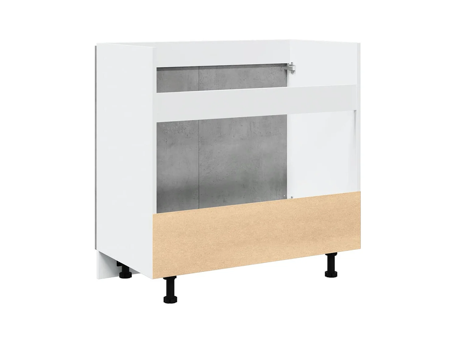 Armadio per Lavabo “Lyon” Grigio Cemento 80x46x81,5 cm in