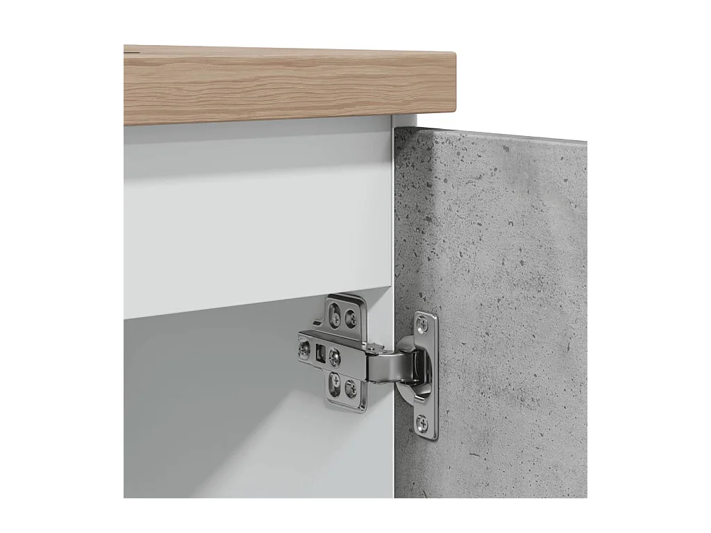 Armadio per Lavabo “Lyon” Grigio Cemento 80x46x81,5 cm in