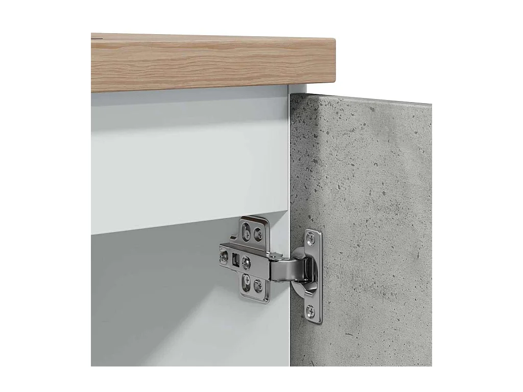 Armadio per Lavabo “Lyon” Grigio Cemento 80x46x81,5 cm in