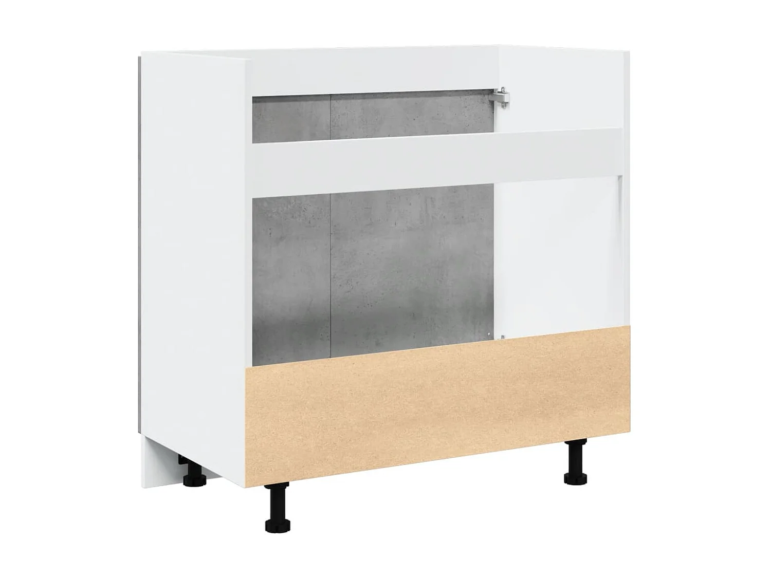 Meuble sous-évier "Lyon" Gris béton 80 x 46 x 81,5 cm Bois d'ingénierie