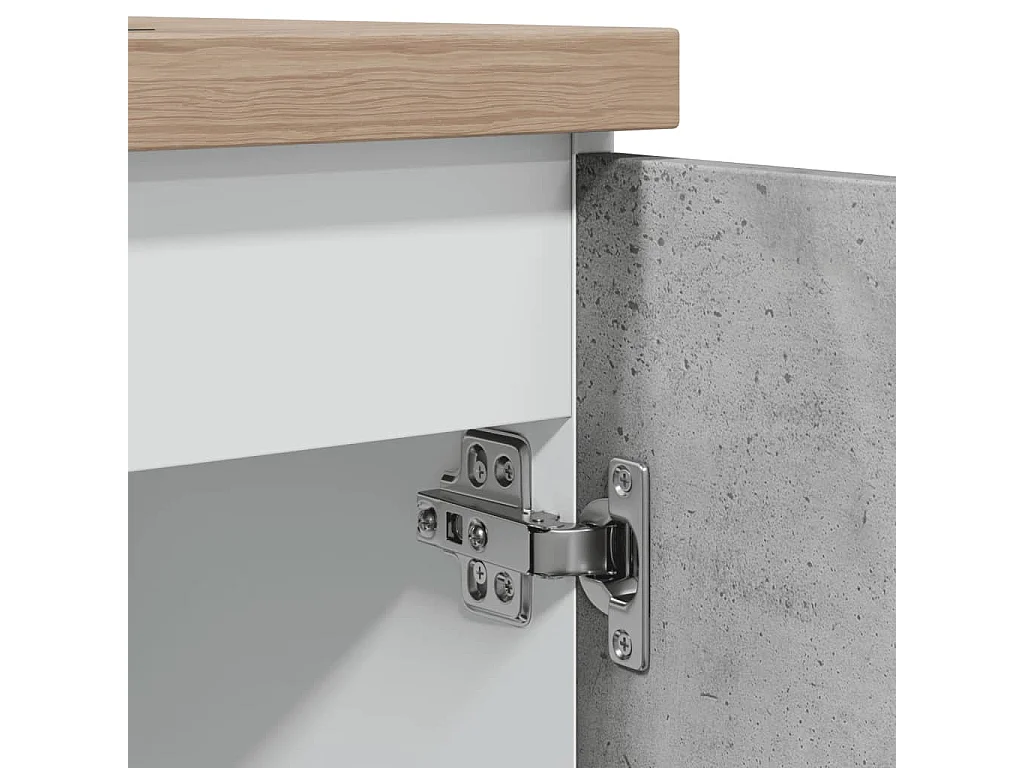 Meuble sous-évier "Lyon" Gris béton 80 x 46 x 81,5 cm Bois d'ingénierie