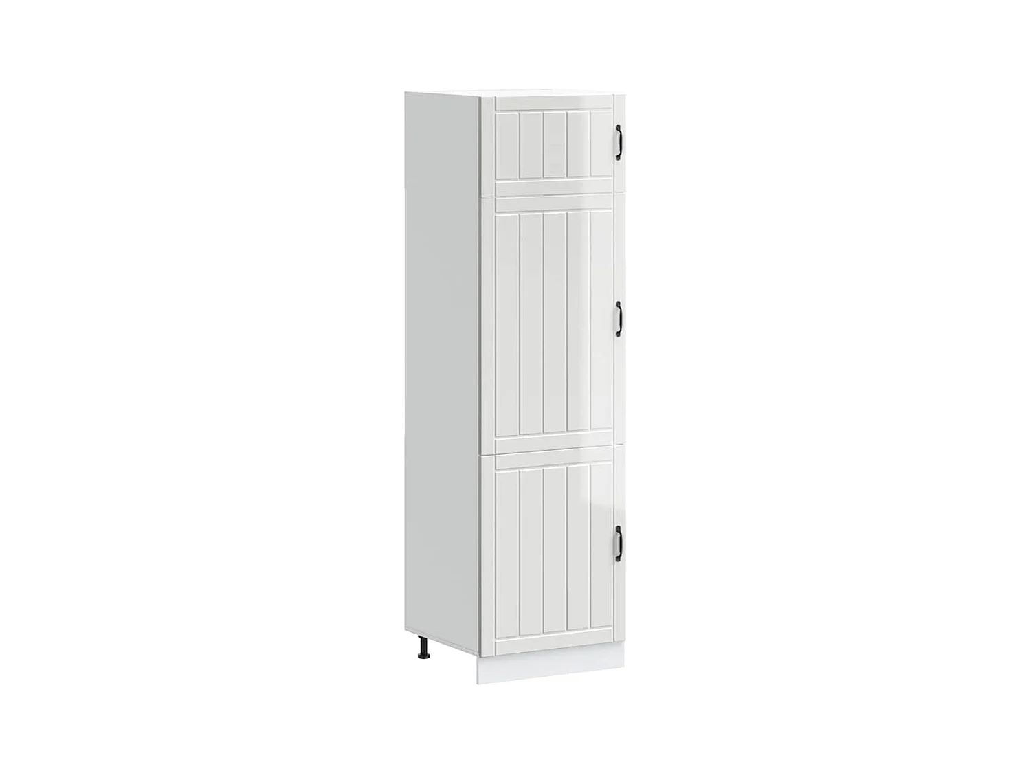 Armoire de cuisine Lucca blanc brillant bois d'ingénierie