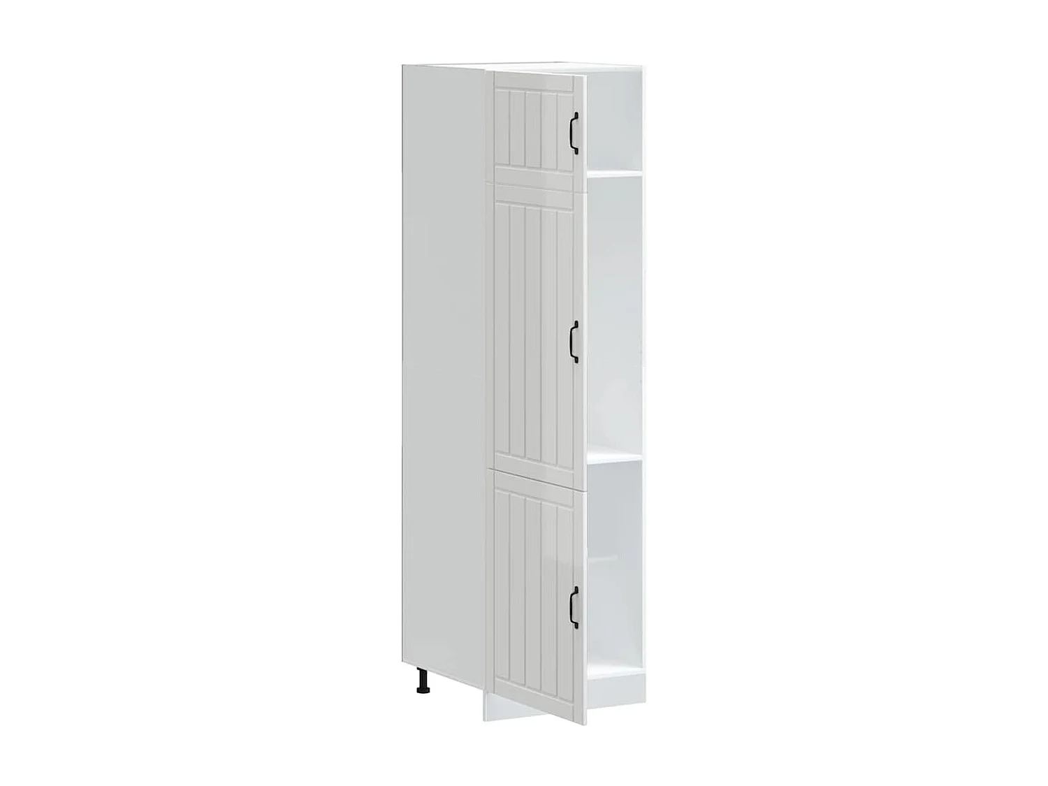 Armoire de cuisine Lucca blanc brillant bois d'ingénierie