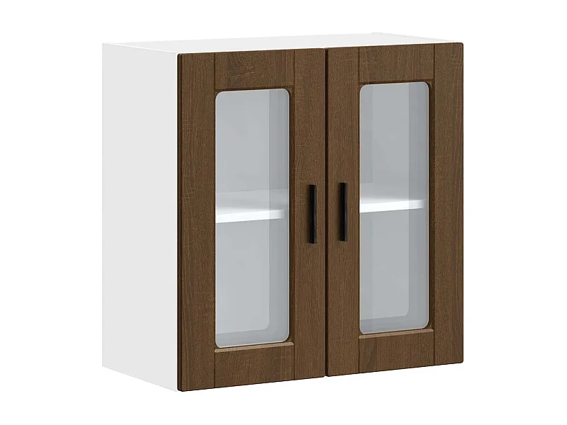 Pensile da Cucina con Porta in Vetro Porto Rovere Marrone