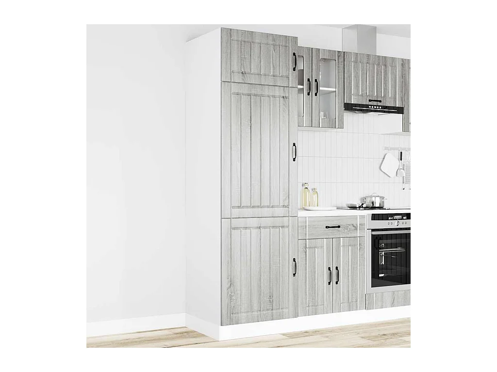Armoire de cuisine Lucca sonoma gris bois d'ingénierie