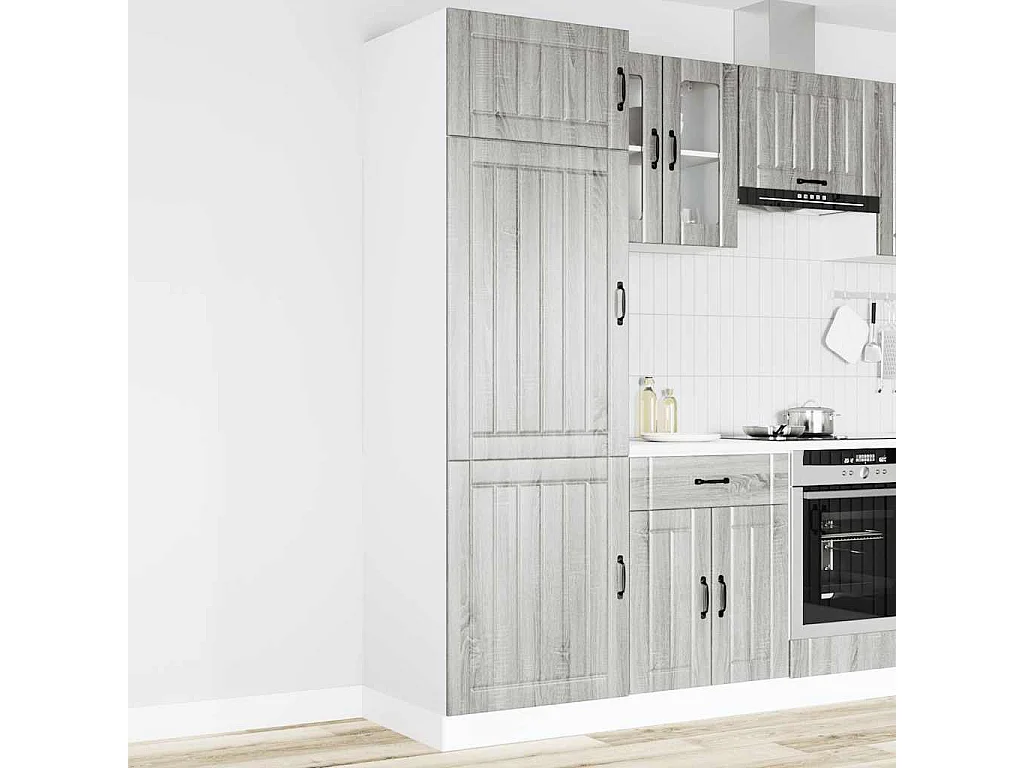 Armoire de cuisine Lucca sonoma gris bois d'ingénierie
