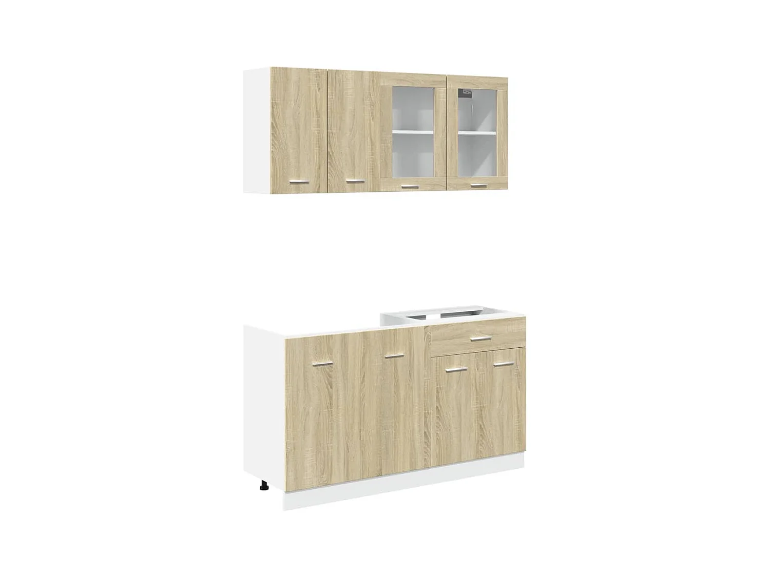 Set di Mobili Porta TV 4 pz Lyon Rovere Sonoma in Truciolato