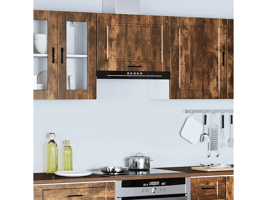 Armário de parede cozinha Porto deriv. madeira carvalho fumado