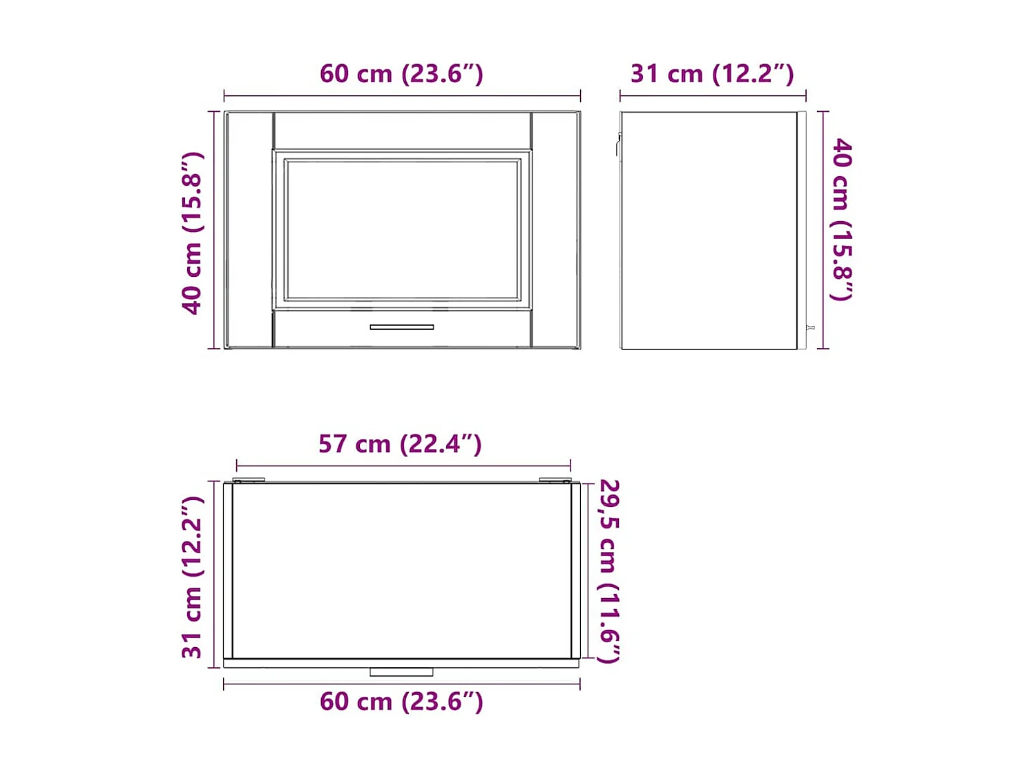 Armoire murale de cuisine Porto chêne fumé bois d'ingénierie