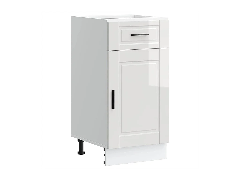 Armoire de cuisine Porto blanc brillant bois ingénierie