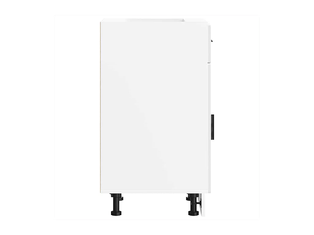 Armoire de cuisine Porto blanc brillant bois ingénierie