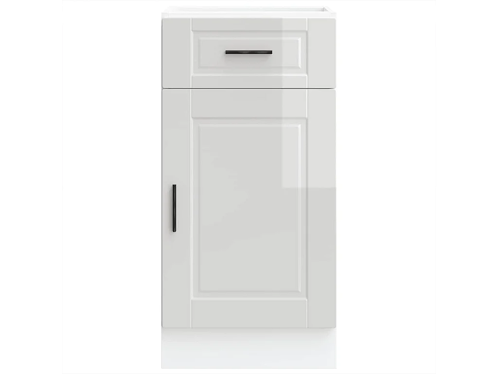 Armoire de cuisine Porto blanc brillant bois ingénierie