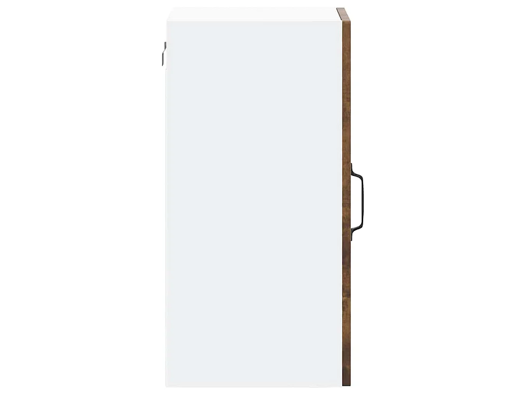Armoire murale de cuisine avec porte en verre Porto chêne fumé