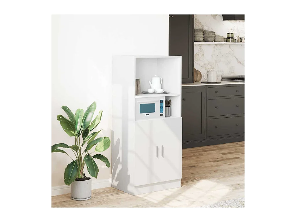 Armoire de cuisine blanc 57x41,5x131,5 cm bois d'ingénierie