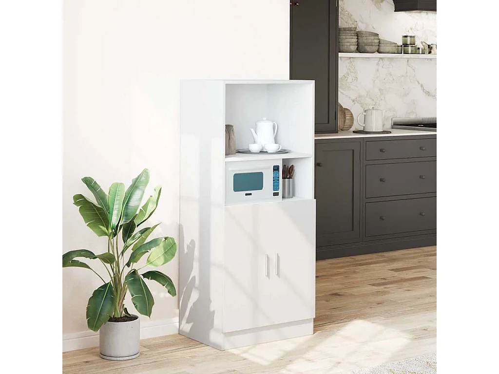 Armoire de cuisine blanc 57x41,5x131,5 cm bois d'ingénierie