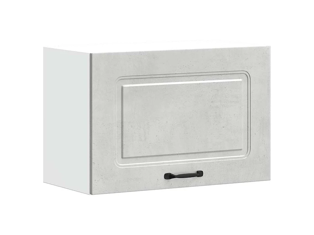 Armoire murale de cuisine Kalmar gris béton bois d'ingénierie