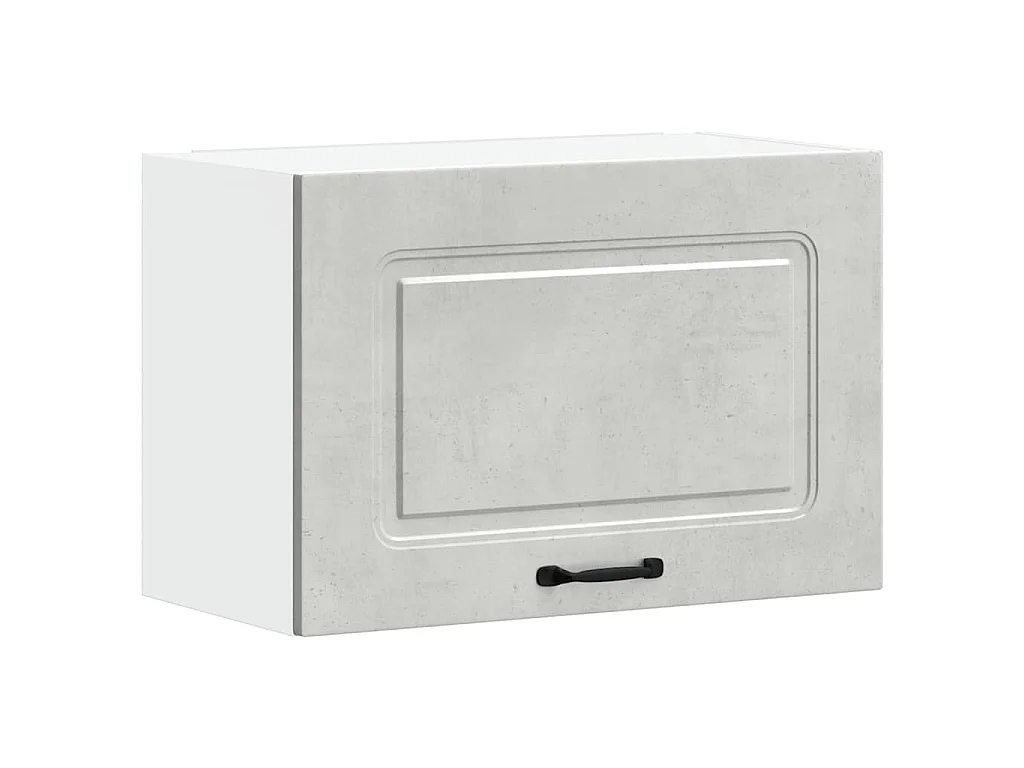 Armoire murale de cuisine Kalmar gris béton bois d'ingénierie