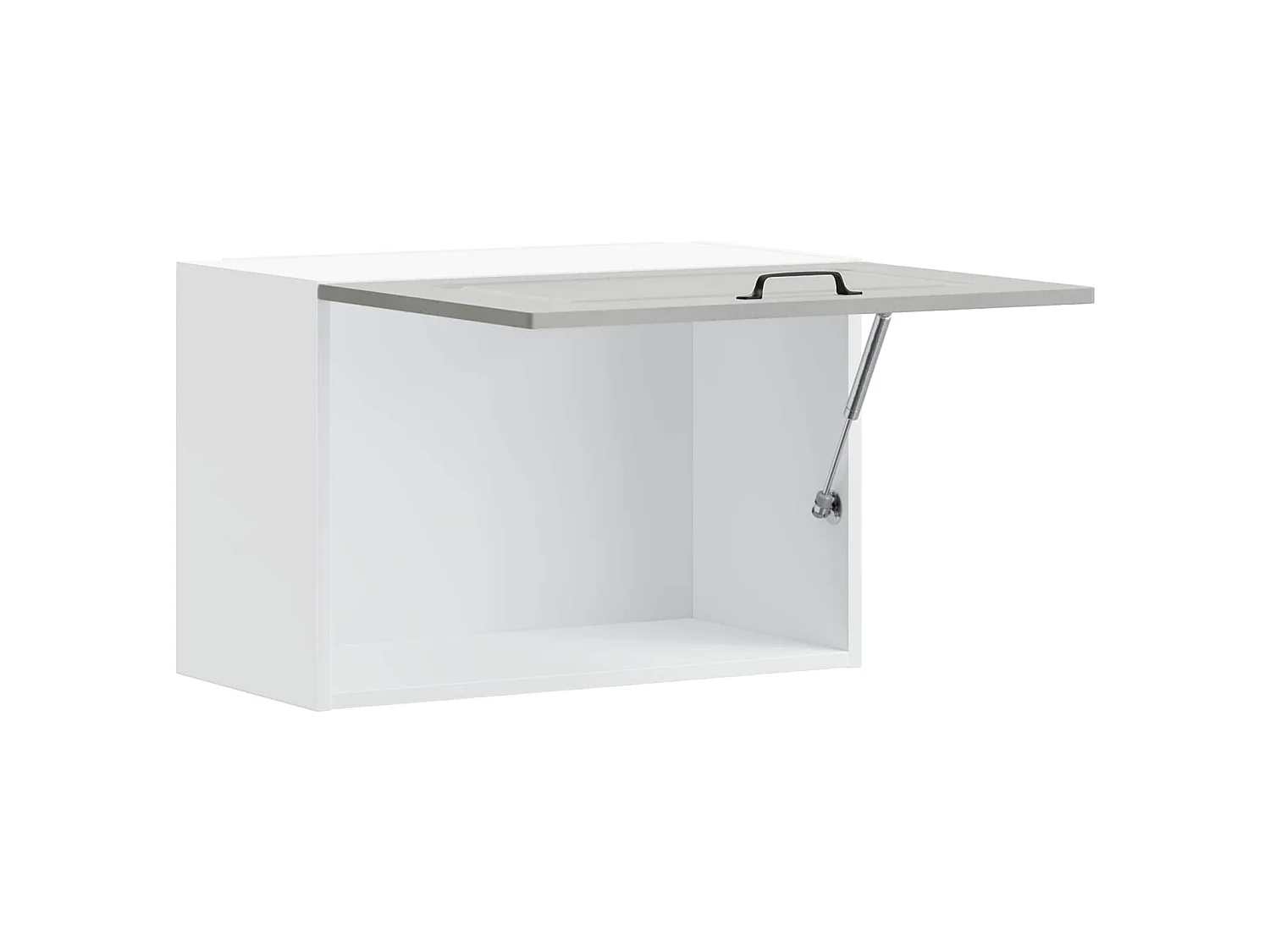 Armoire murale de cuisine Kalmar gris béton bois d'ingénierie