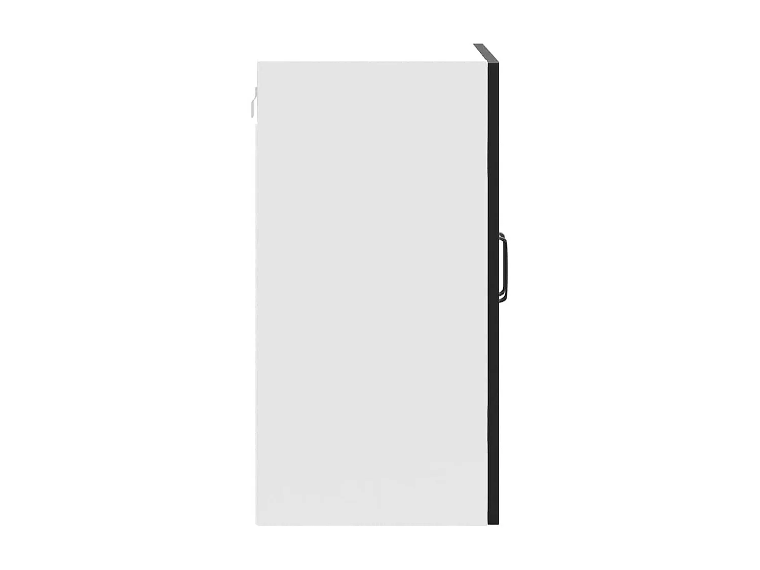 Küchen-Hängeschrank mit Glastür Kalmar Schwarz Holzwerkstoff