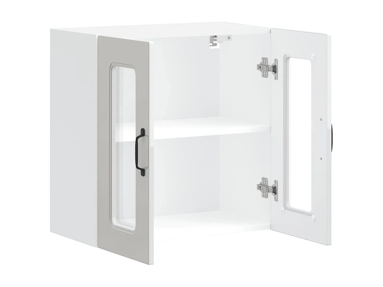 Pensile da Cucina con Porta in Vetro Kalmar Bianco Lucido