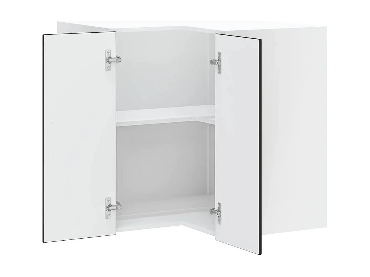 Küchen-Eckhängeschrank Kalmar Schwarz Holzwerkstoff