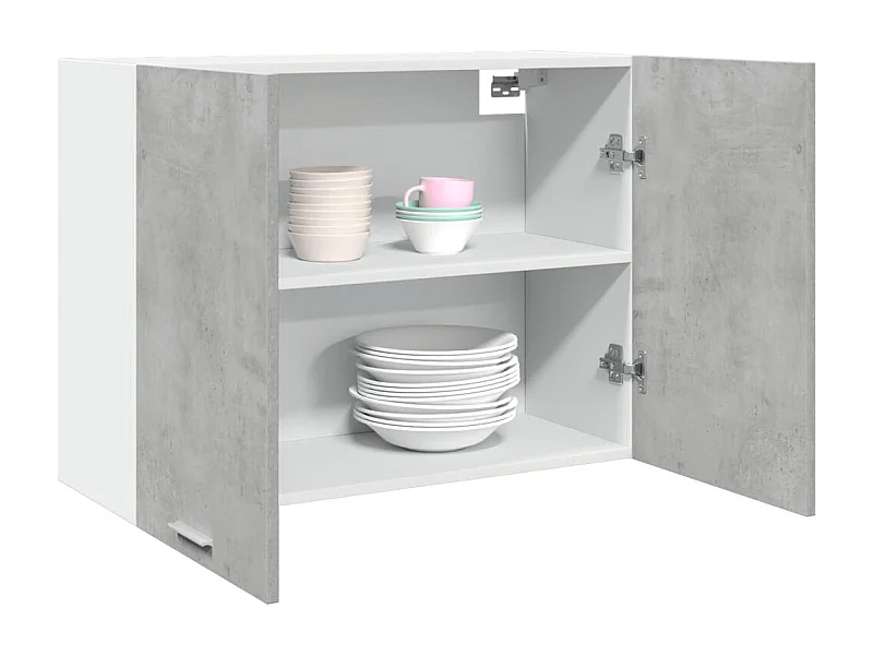 Hängeschrank Lyon Betongrau 80x31x60 cm Holzwerkstoff